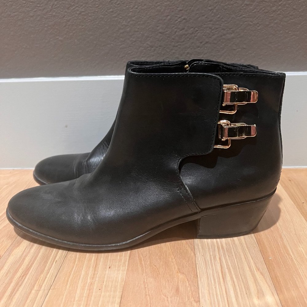Sam Edelman Black Leather Booties